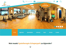 Tablet Screenshot of fysiotherapiescheperpark.nl